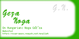 geza noga business card